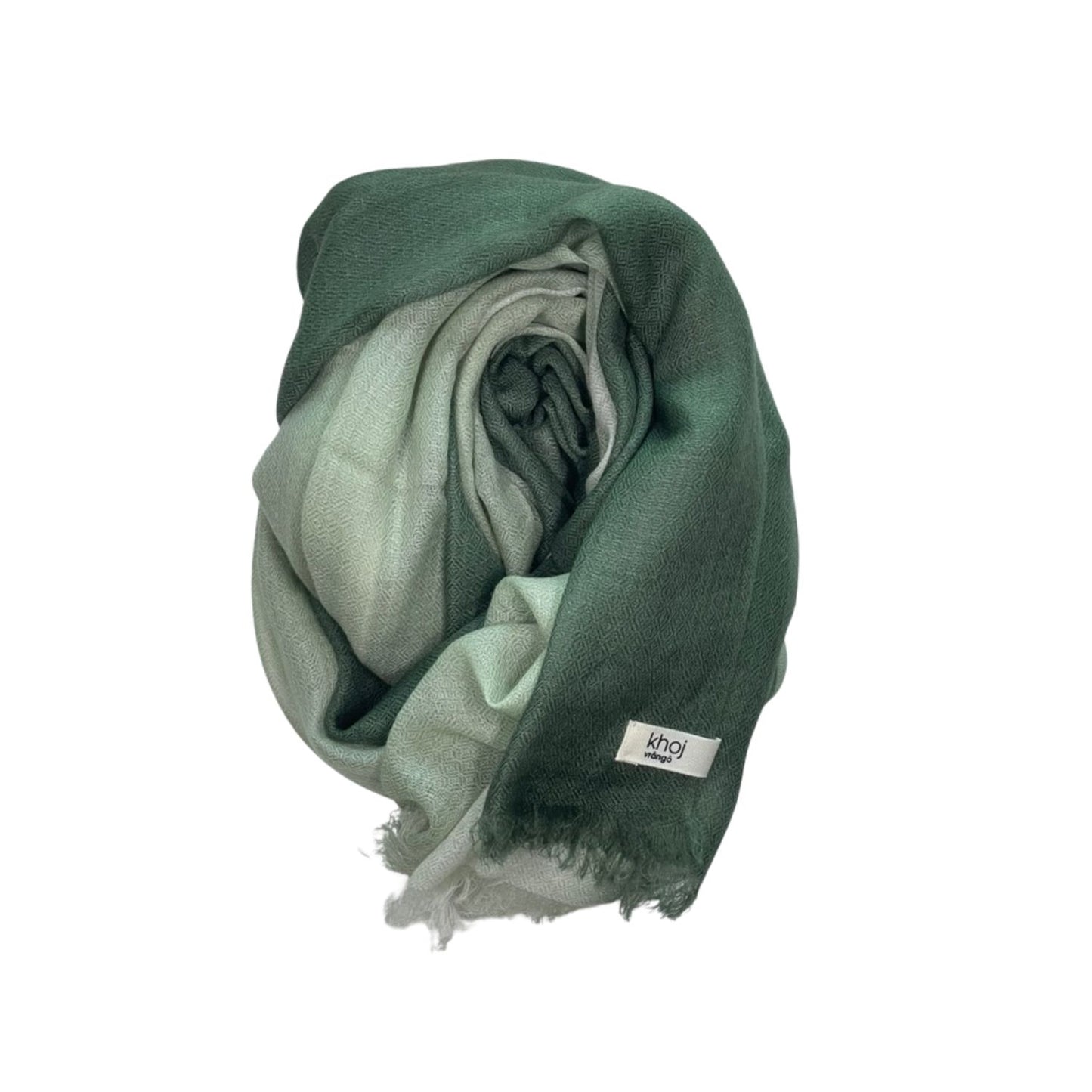 merino shawl green green fade