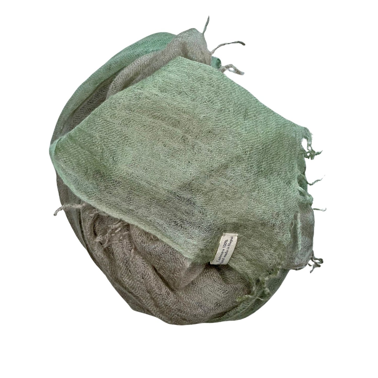 cashmere shawl brown green fade