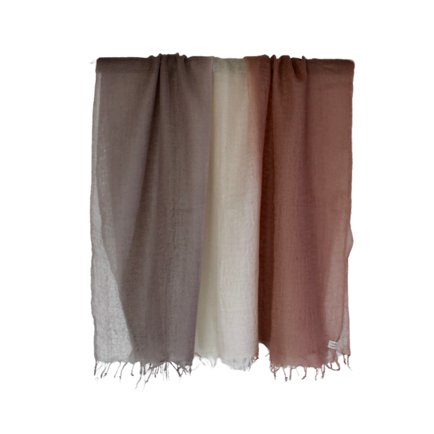 cashmere shawl brown terracotta fade
