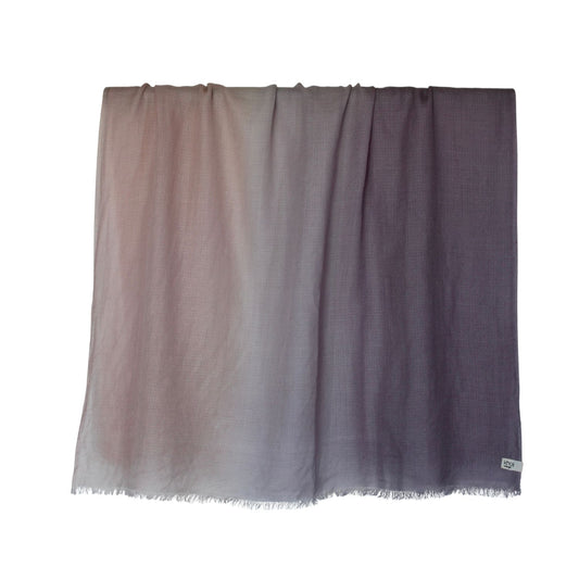 merino shawl pink purple fade