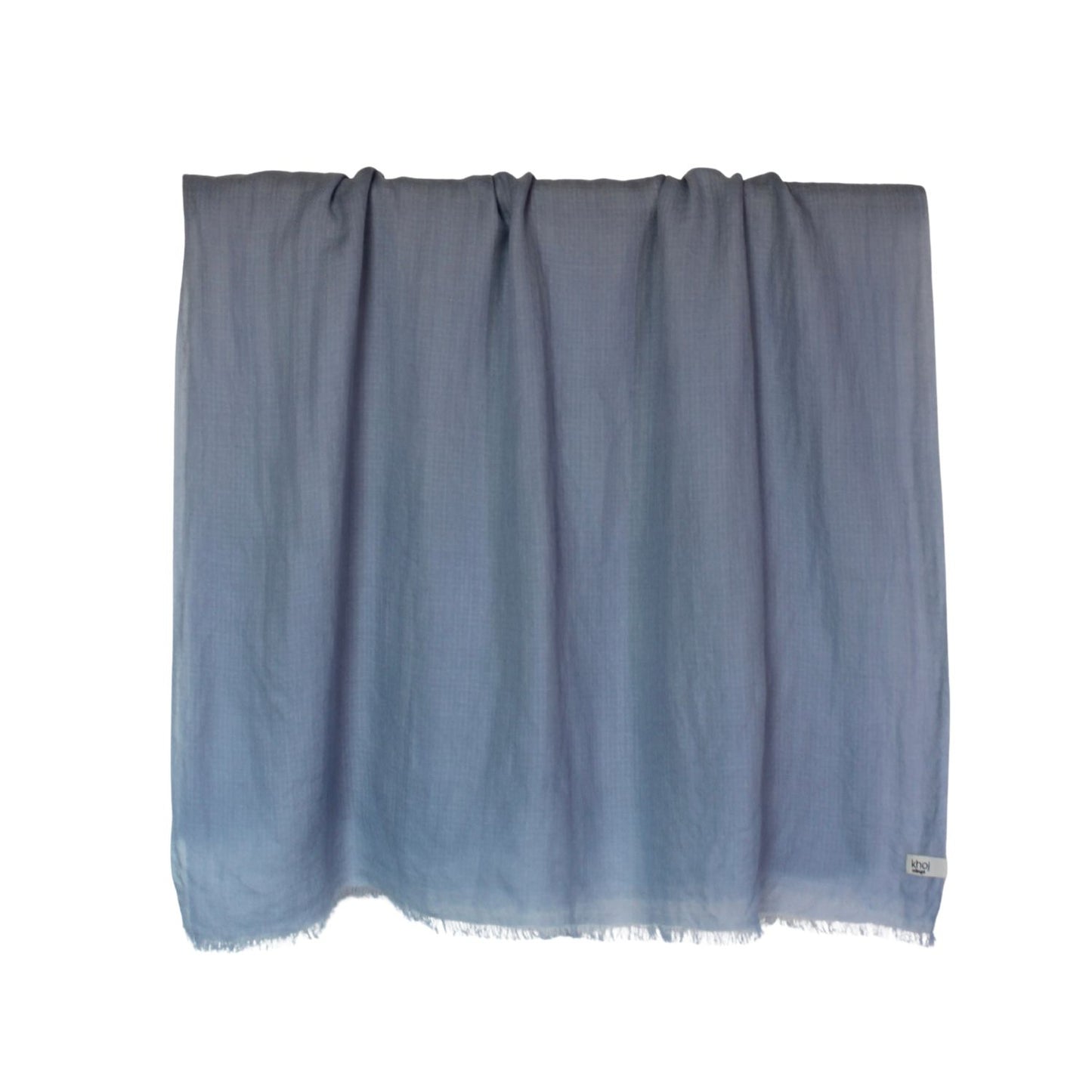 merino shawl light blue