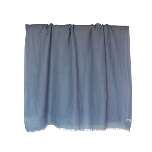 merino shawl light blue