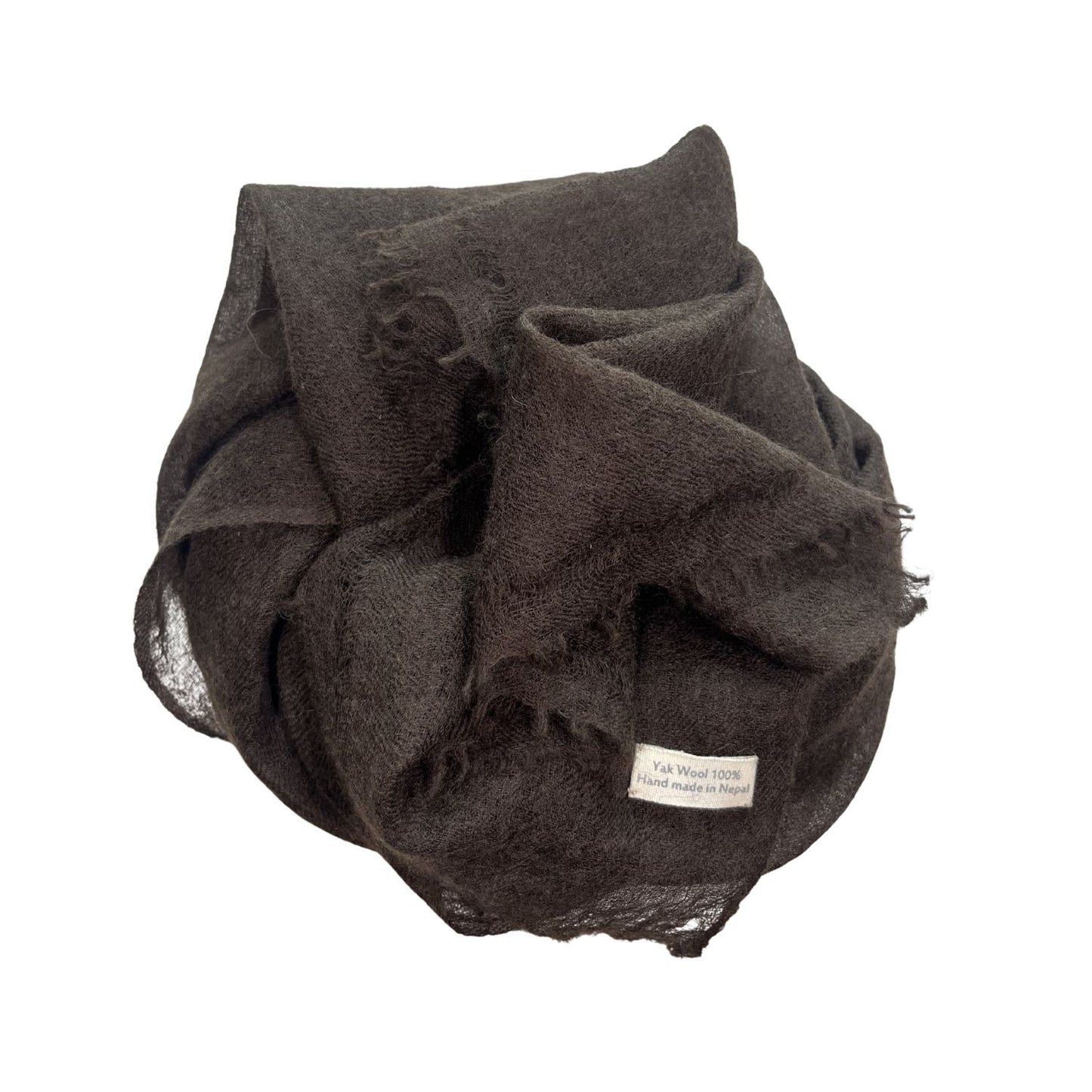 yak shawl dark brown