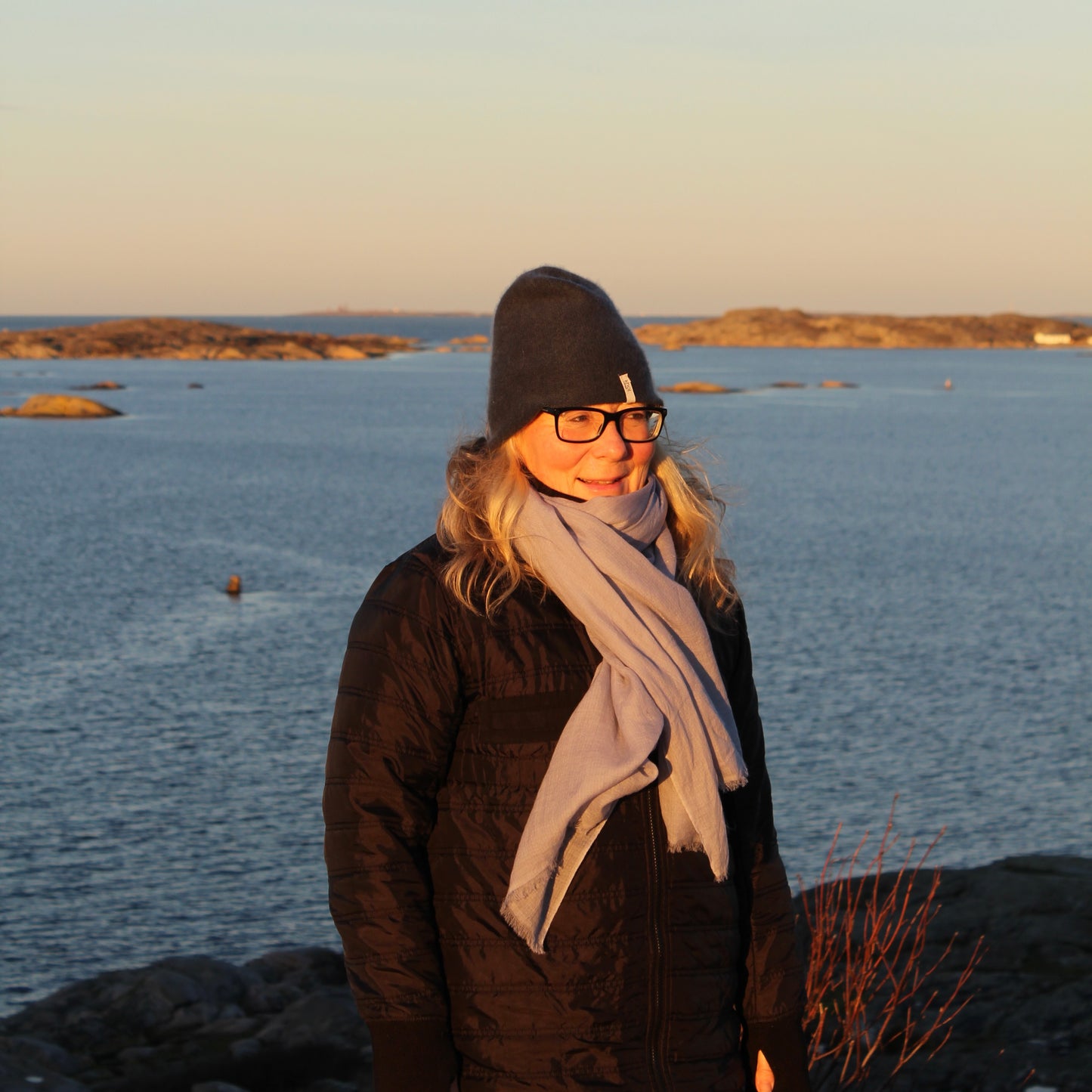 merino shawl light blue