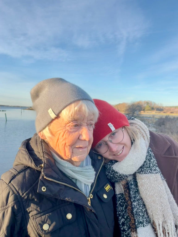 cashmere beanie blue grey