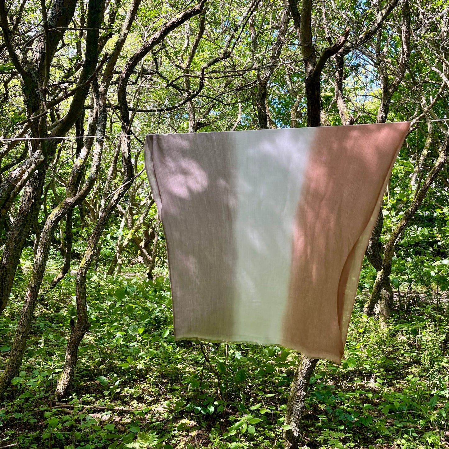 cashmere shawl brown terracotta fade