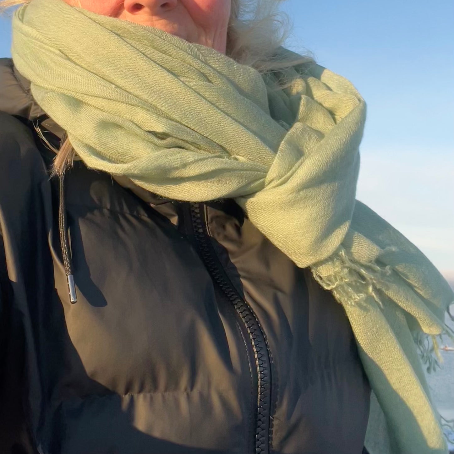 cashmere shawl light green