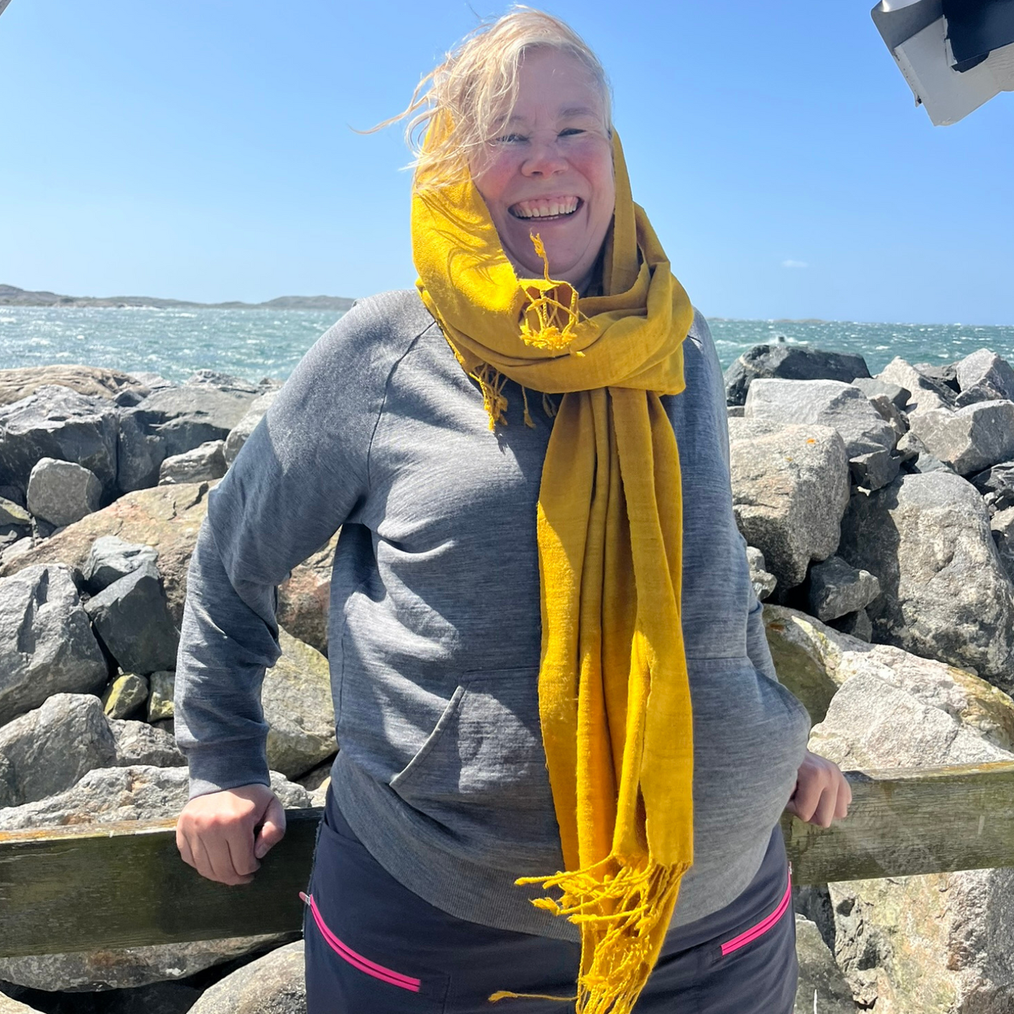 eri silk shawl golden yellow