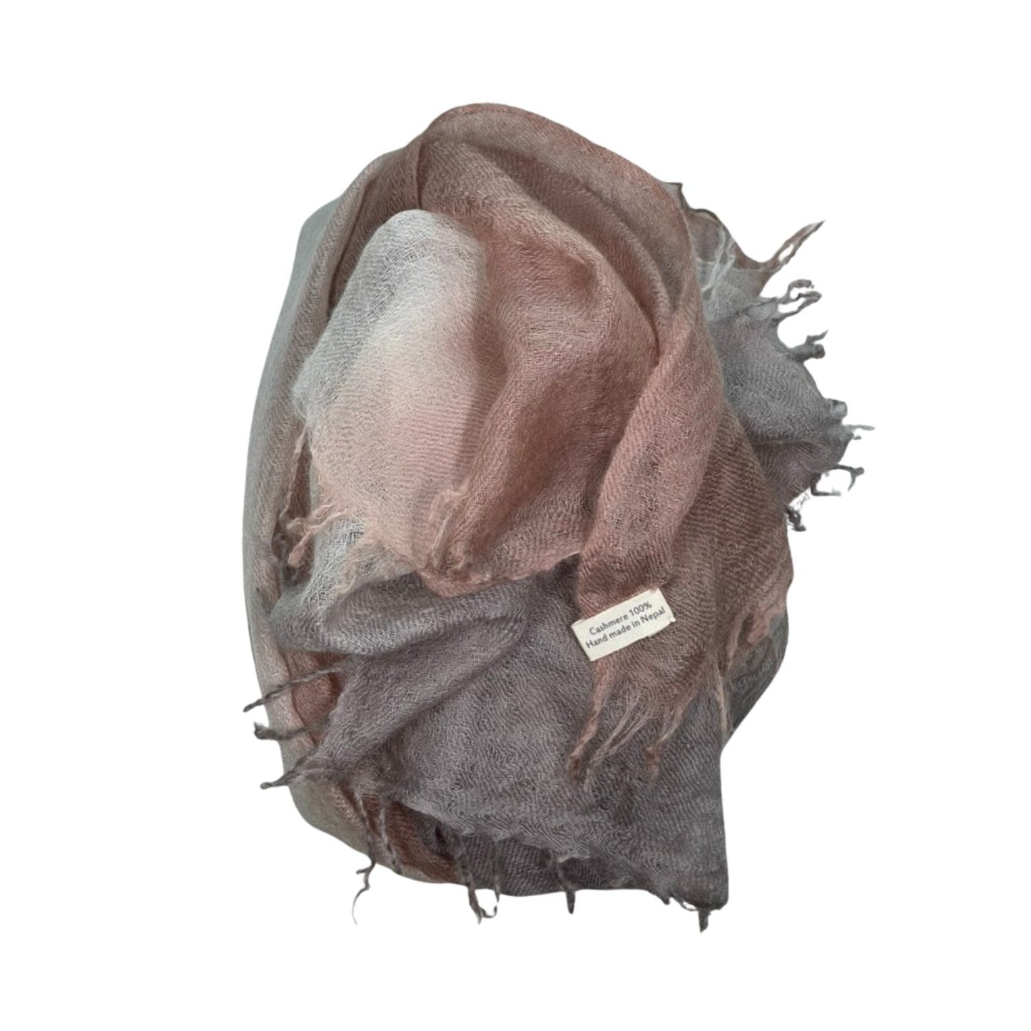 cashmere shawl brown terracotta fade