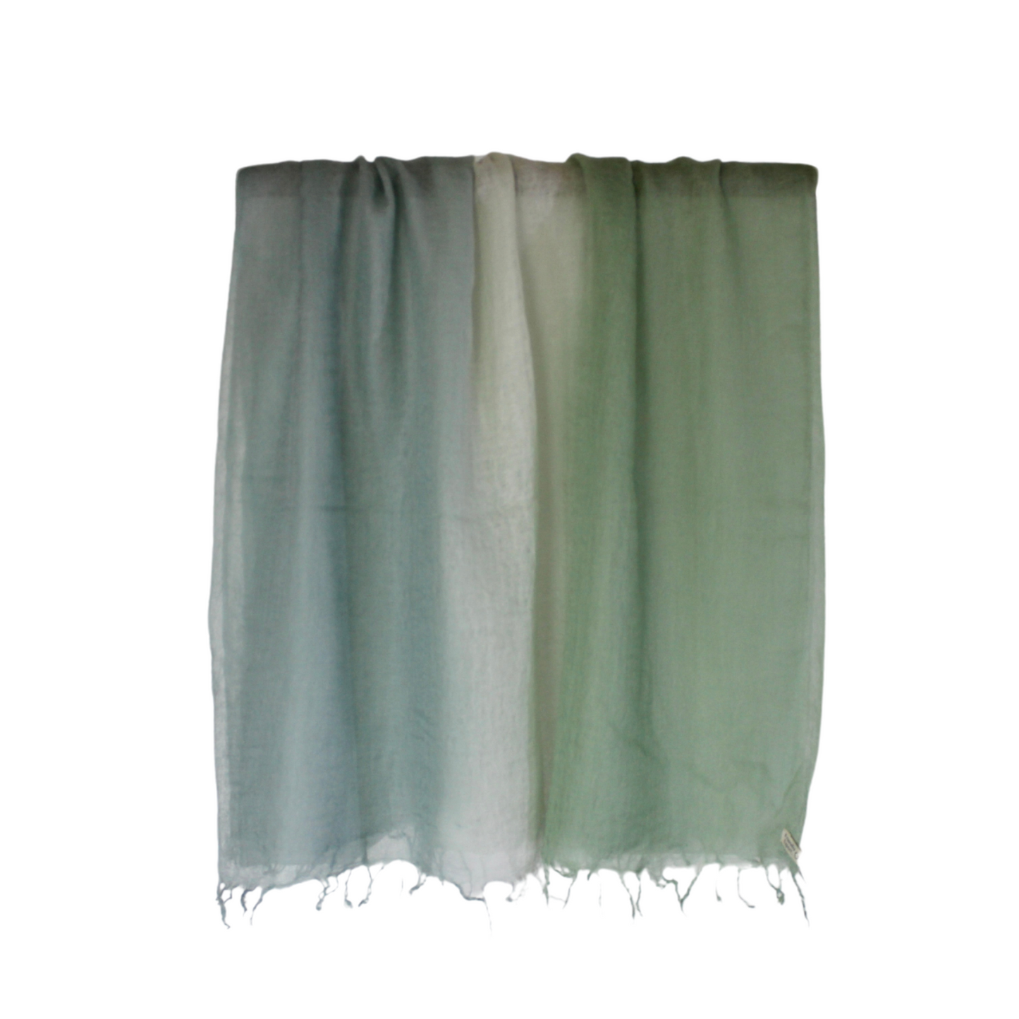 cashmere shawl blue green fade