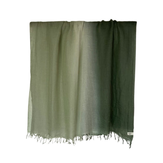 cashmere shawl green green fade