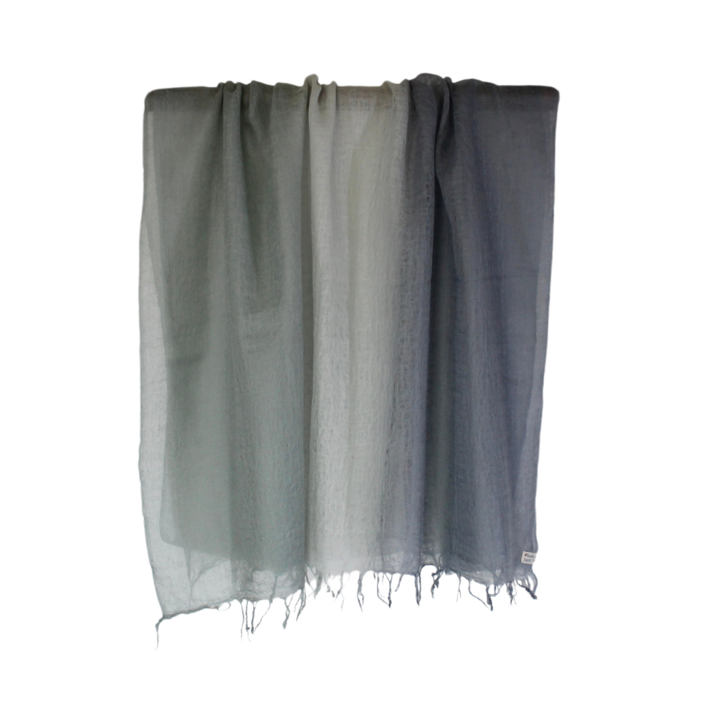 cashmere shawl green blue fade