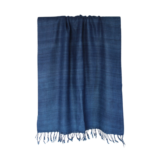 eri silk shawl blue