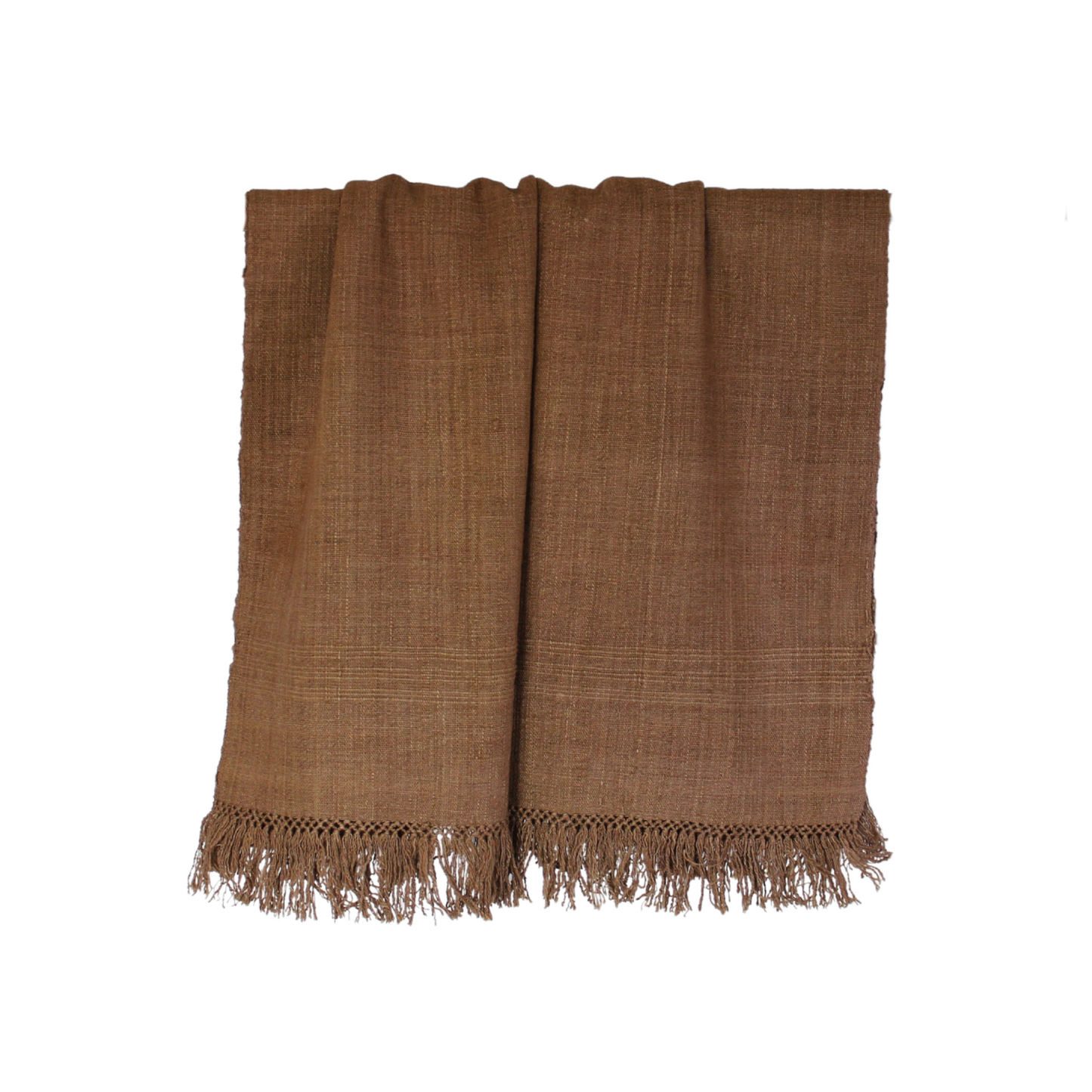 eri silk shawl walnut brown