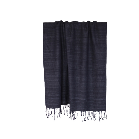 eri silk shawl dark navy