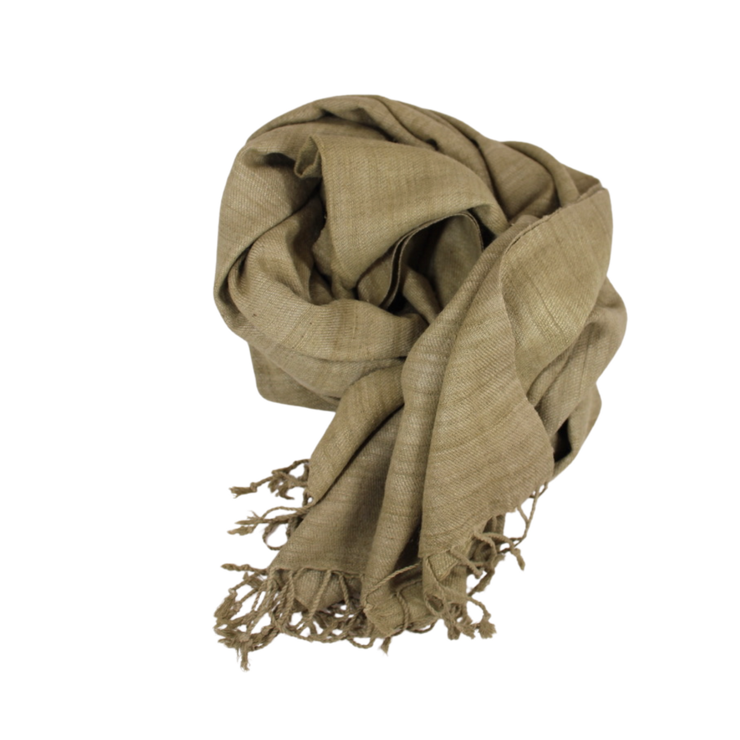 eri silk shawl olive green