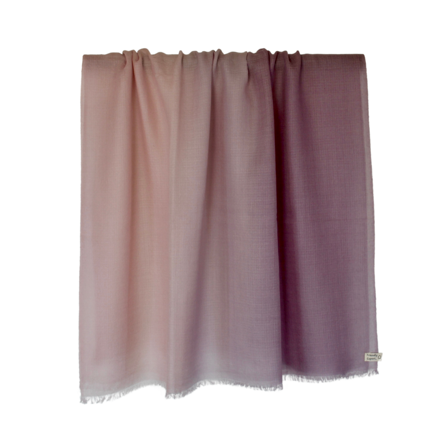merino shawl pink purple fade
