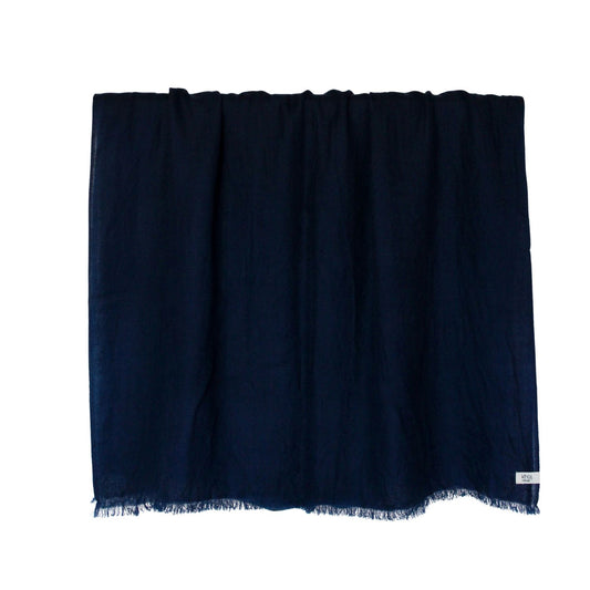 merino shawl navy blue
