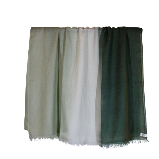 merino shawl green green fade