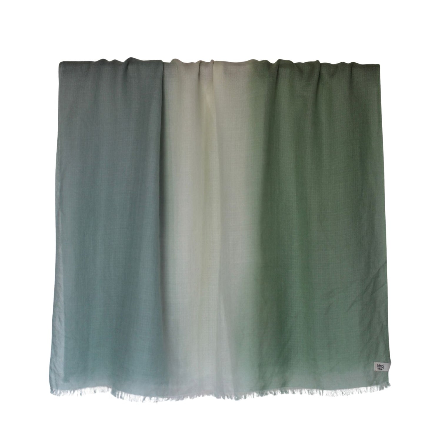 merino shawl light green light blue fade