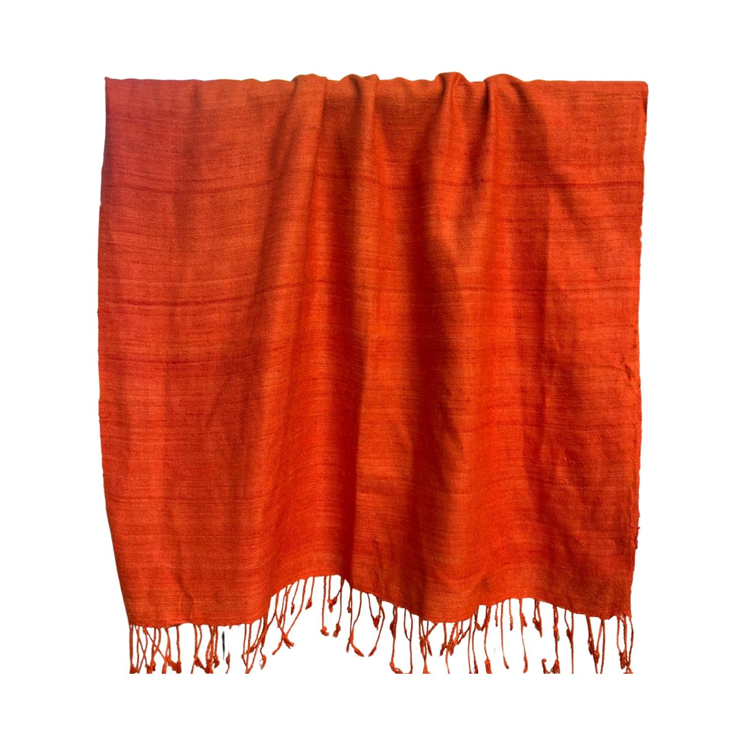 eri silk shawl deep orange