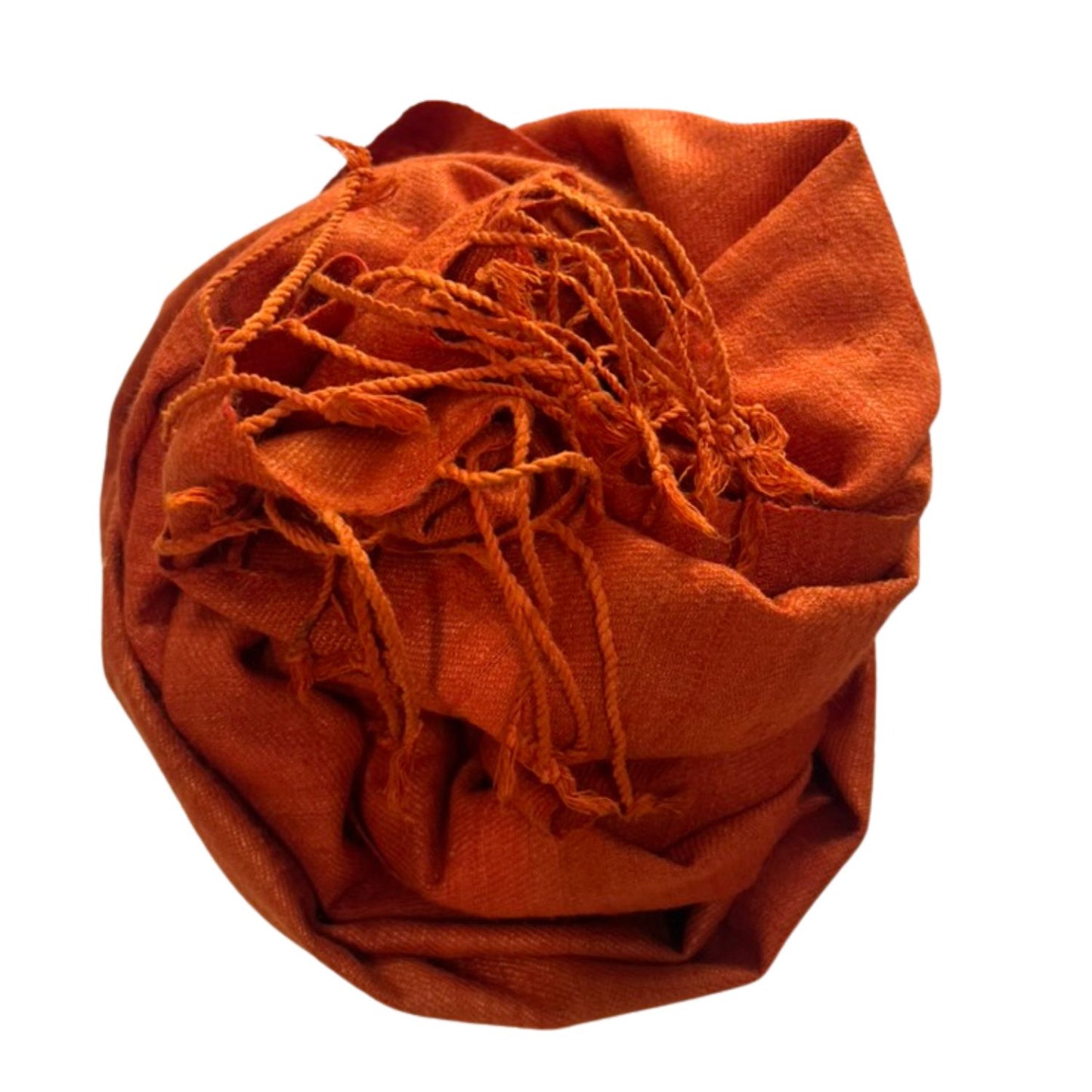 eri silk shawl deep orange