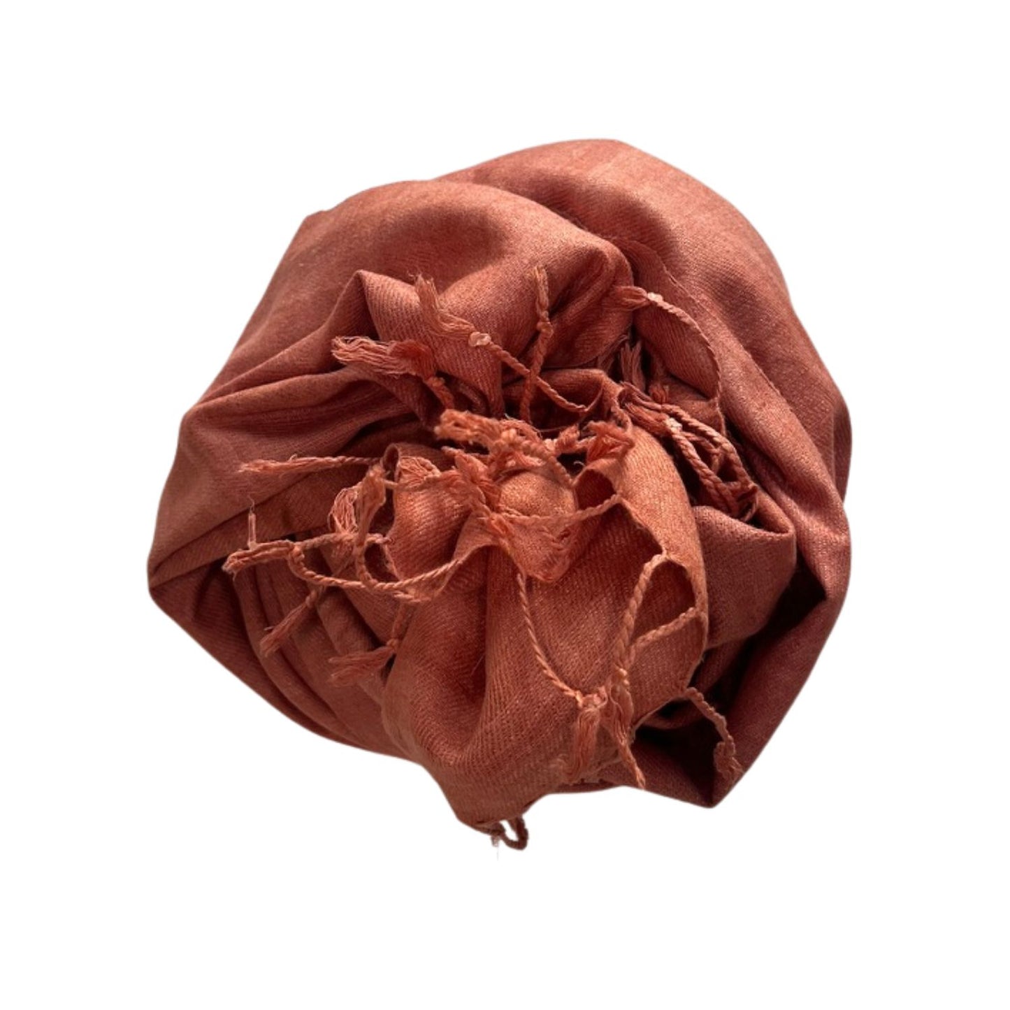 eri silk shawl light terracotta