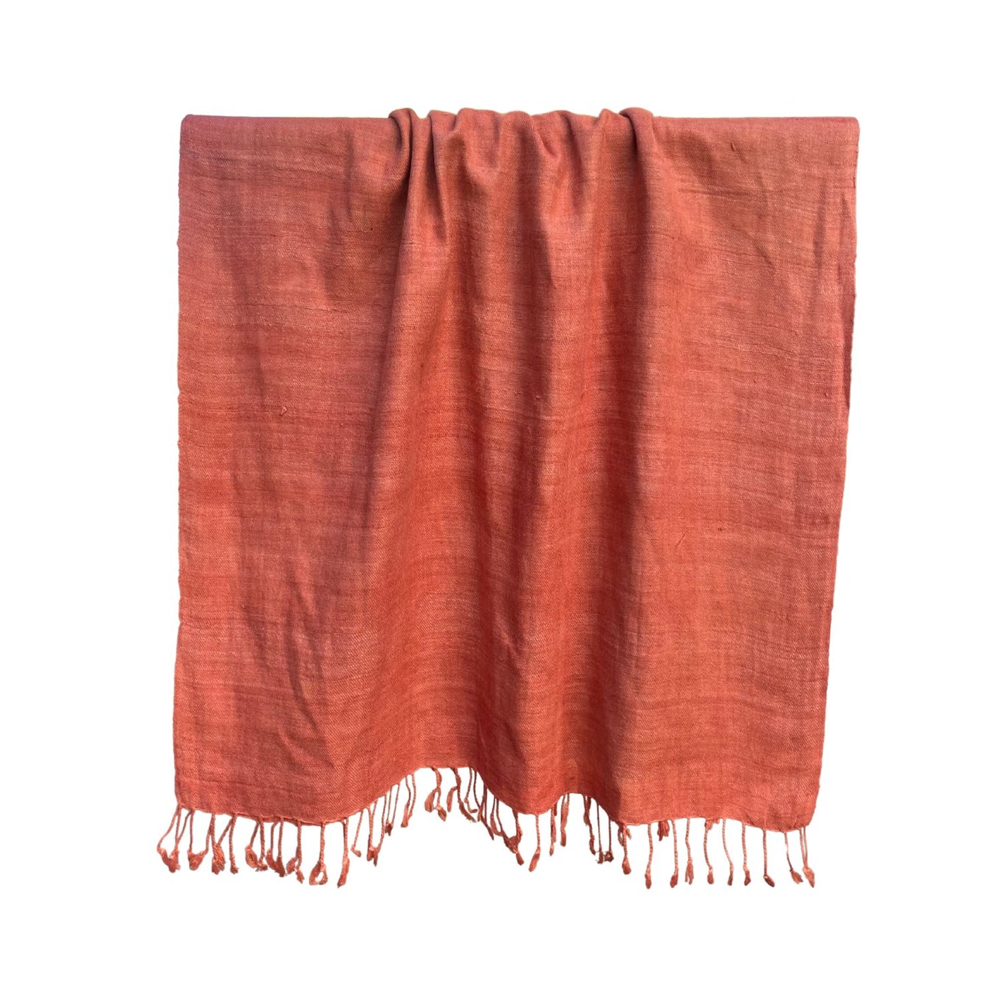 eri silk shawl light terracotta