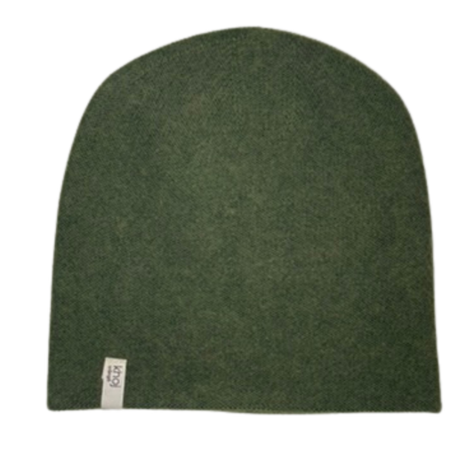 cashmere beanie forest green